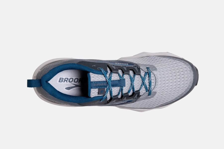 Brooks Divide 2 Trail Running Shoes Mens Grey/Blue 421089-OYL